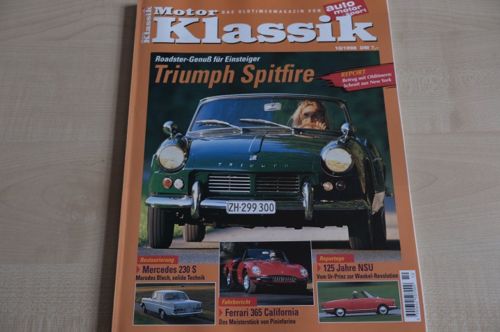 Deckblatt Motor Klassik (10/1998)